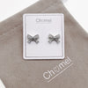 Ribbon Cubic Zirconia Earrings - CHOMEL