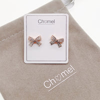 Ribbon Cubic Zirconia Earrings - CHOMEL