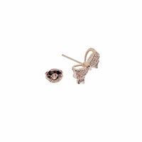 Ribbon Cubic Zirconia Earrings - CHOMEL