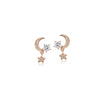Moon & Star Cubic Zirconia Earrings.
