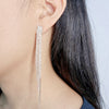 Cubic Zirconia Long Earrings.