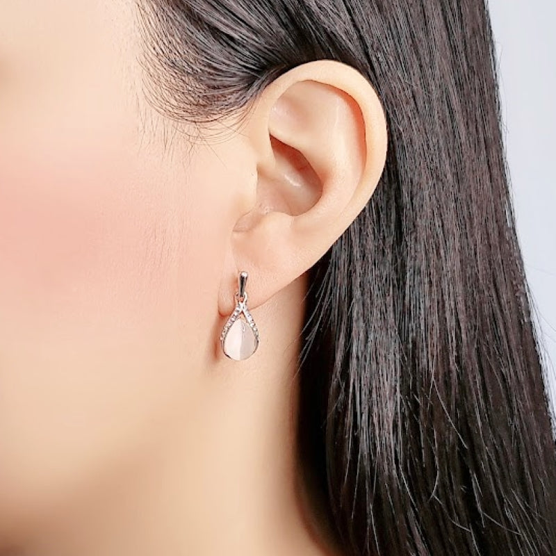 Simulated Moonstone Earrings.