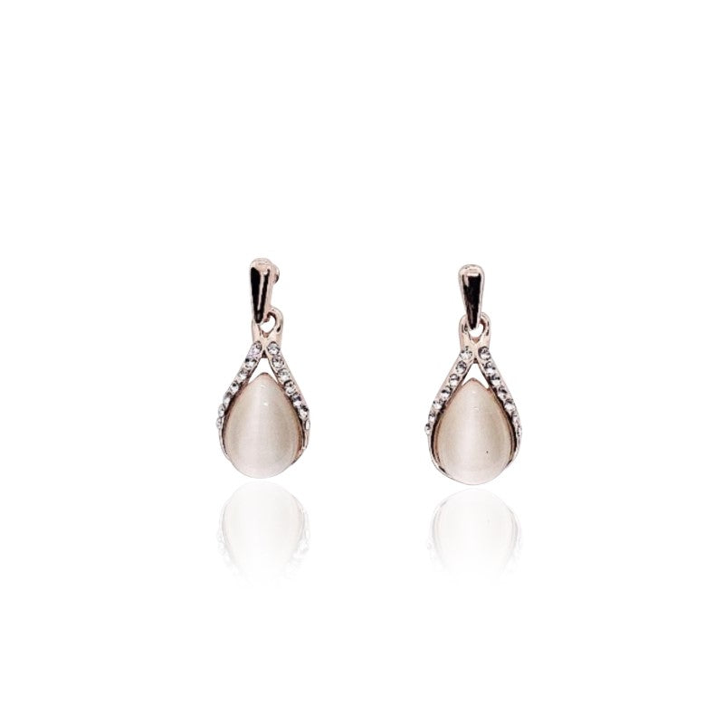 Simulated Moonstone Earrings.