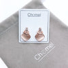 Simulated Moonstone Drop Earrings.