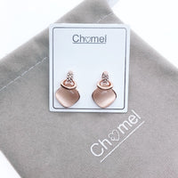 Simulated Moonstone Drop Earrings.