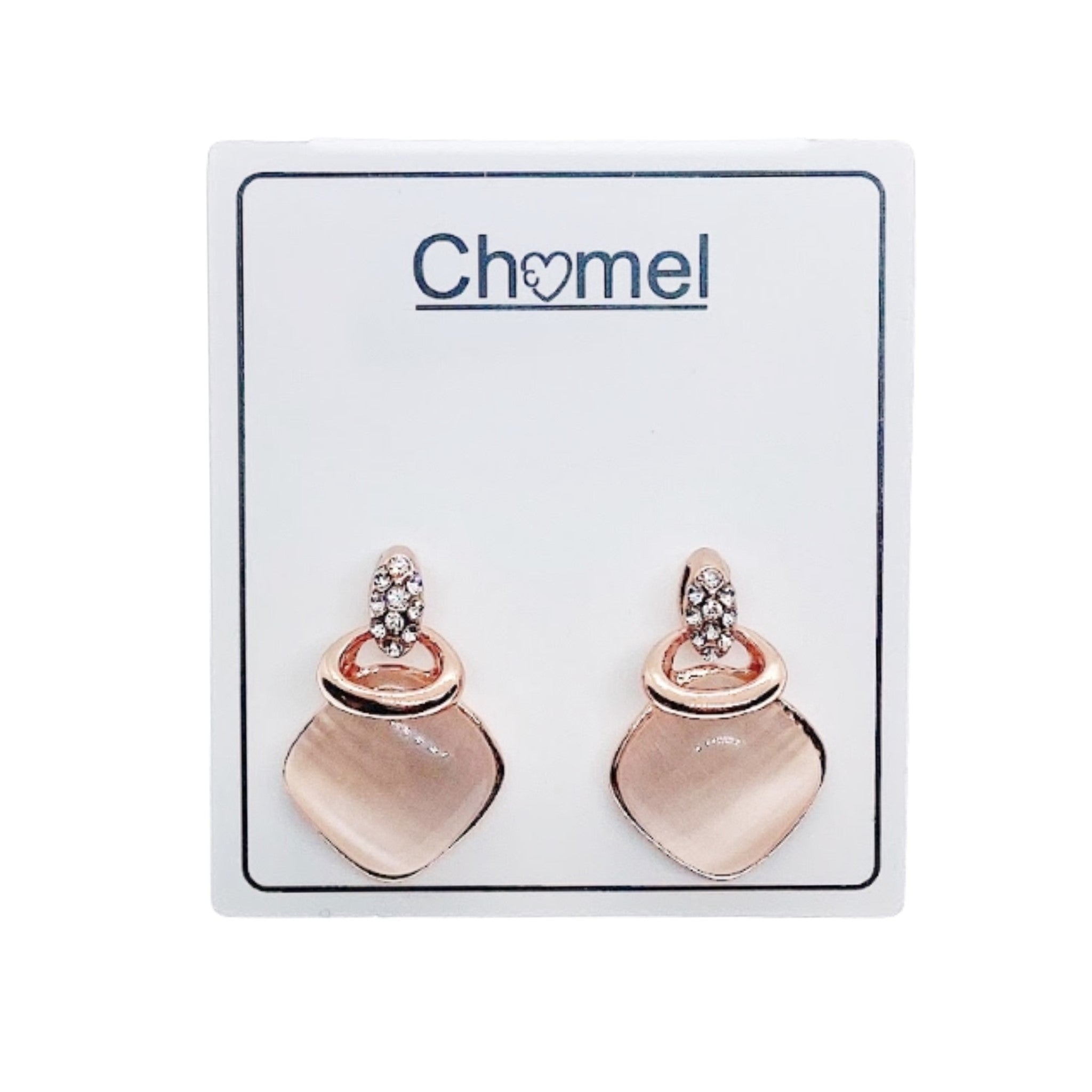 Simulated Moonstone Drop Earrings.