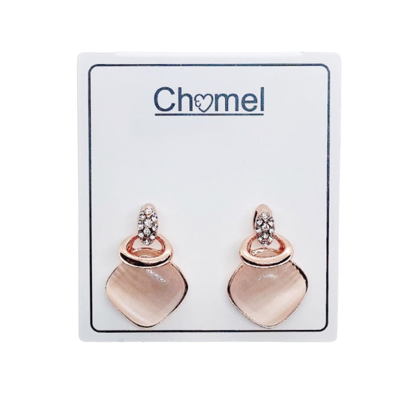Simulated Moonstone Drop Earrings.