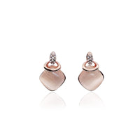 Simulated Moonstone Drop Earrings.