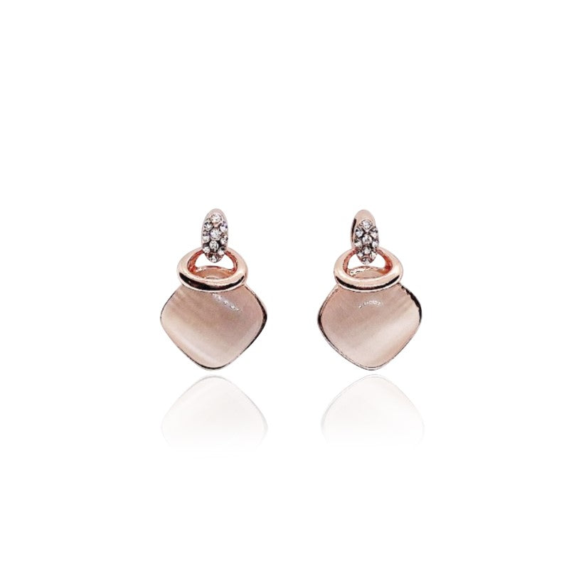 Simulated Moonstone Drop Earrings.