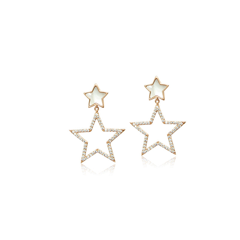 Star Mother of Pearl Earrings.