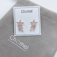 Star Cubic Zirconia  Earrings.