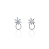 Flower Cubic Zirconia  Earrings.