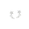 Star Cubic Zirconia Rhodium Earrings - Chomel Singapore.