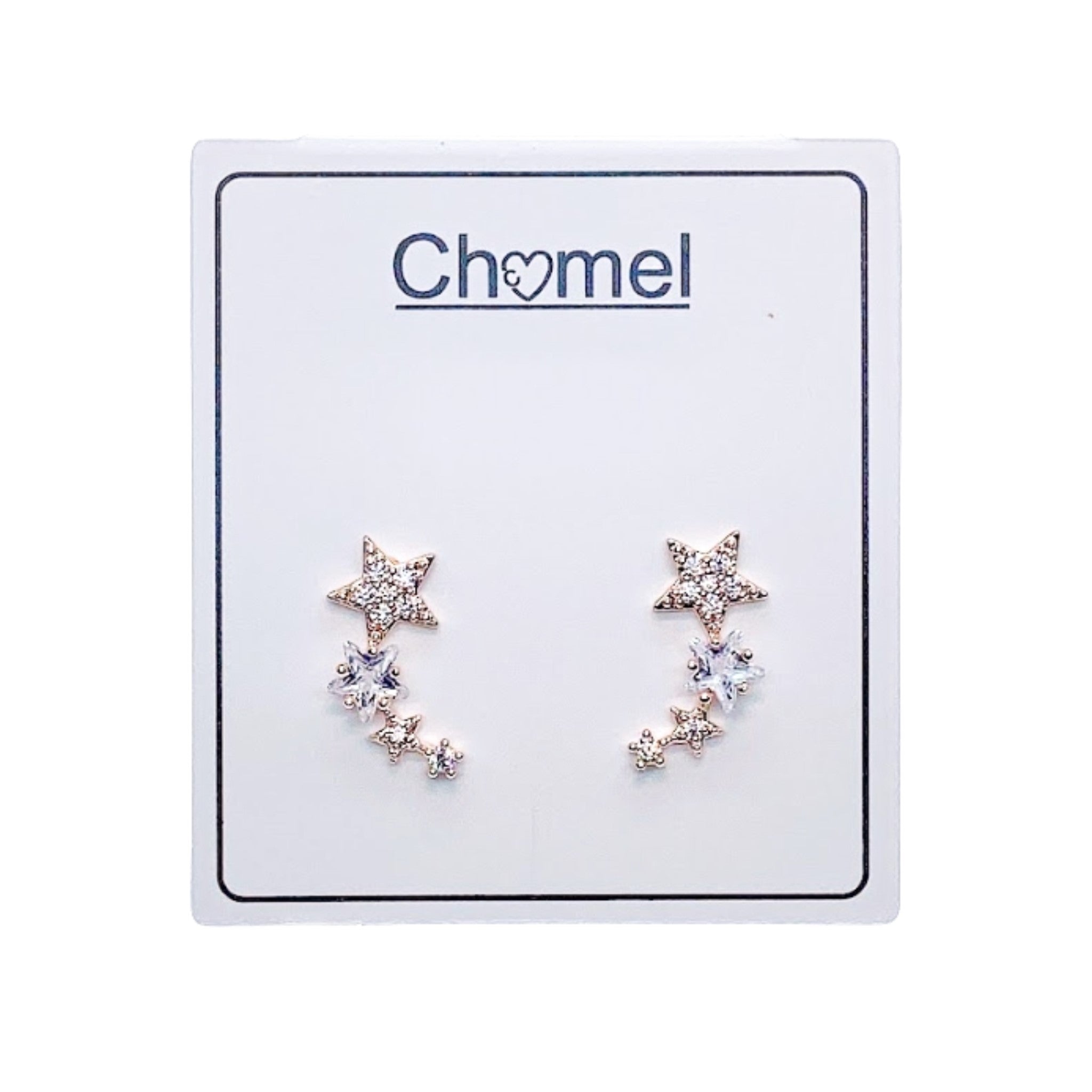 Star Cubic Zirconia Earrings.