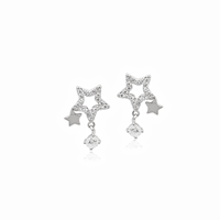 Star Cubic Zirconia Earrings.