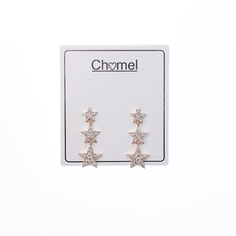 Star Cubic Zirconia Stud Earrings.