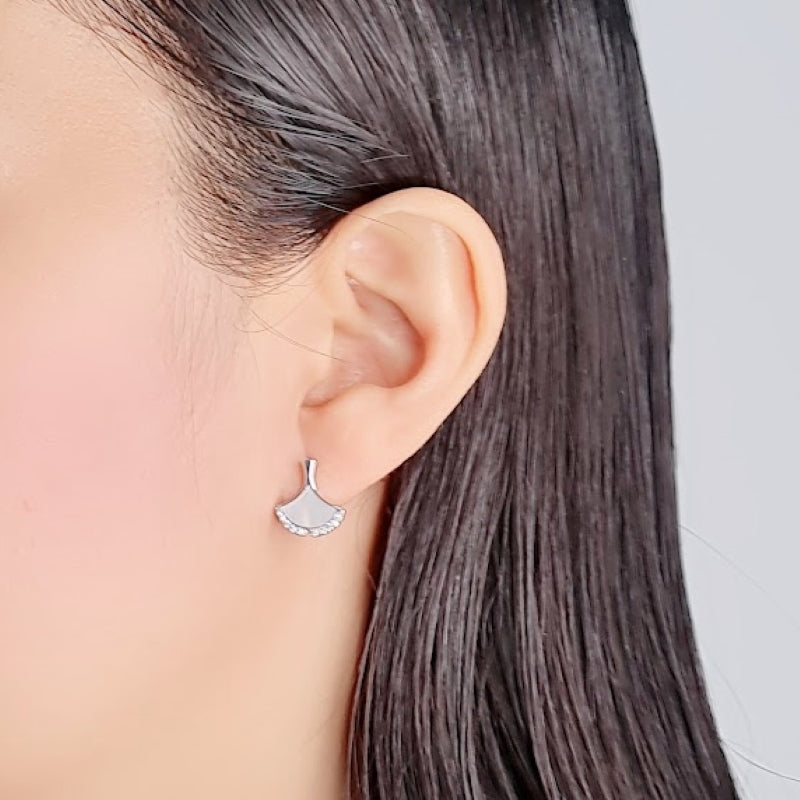 Leaf Mother of Pearl Earrings.