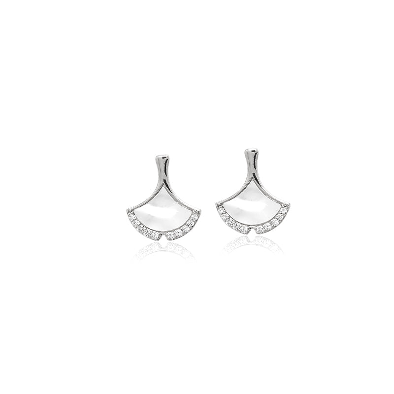 Leaf Mother of Pearl Earrings.