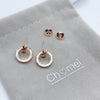 Mother of Pearl Round Earrings.