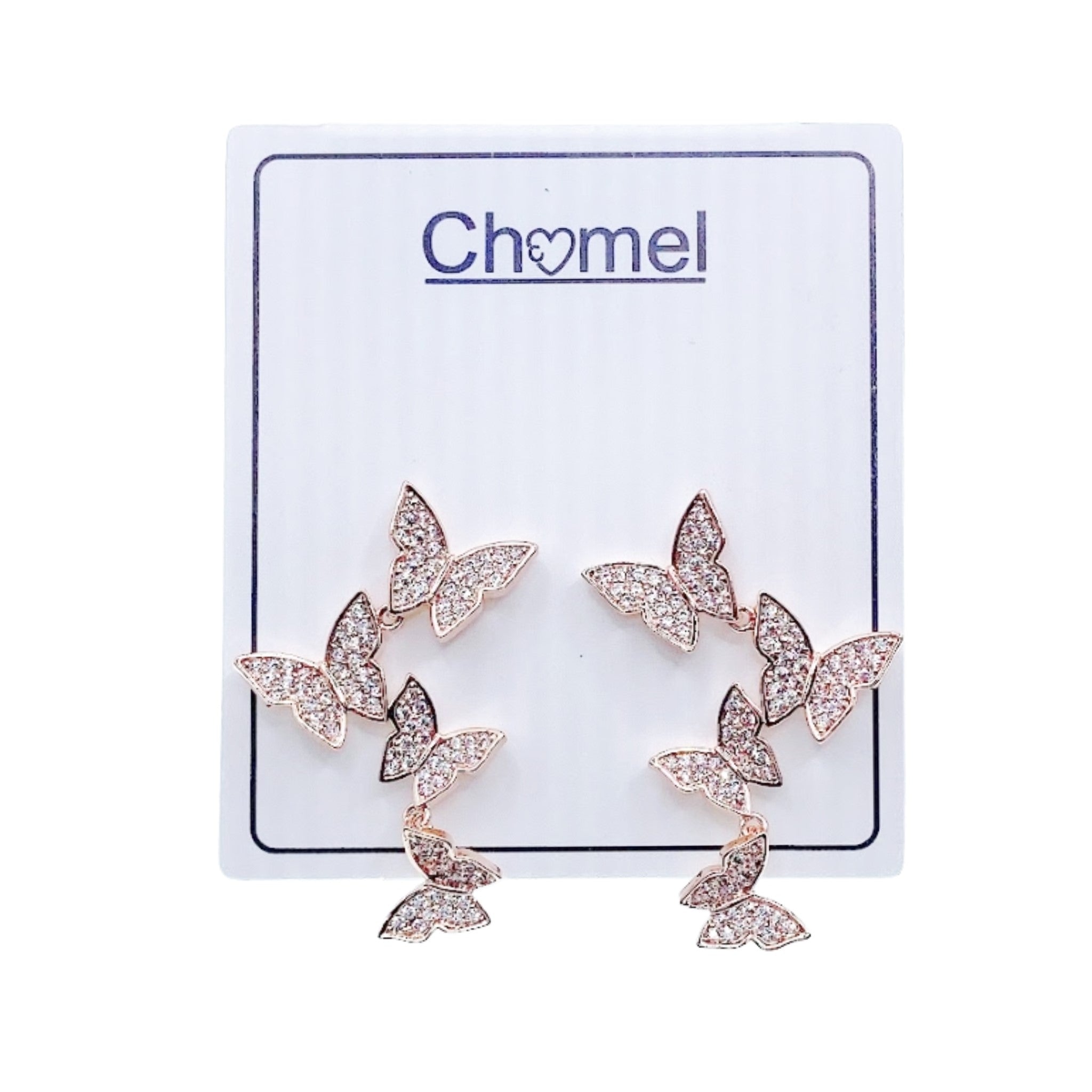 Butterfly Cubic Zirconia Earrings.