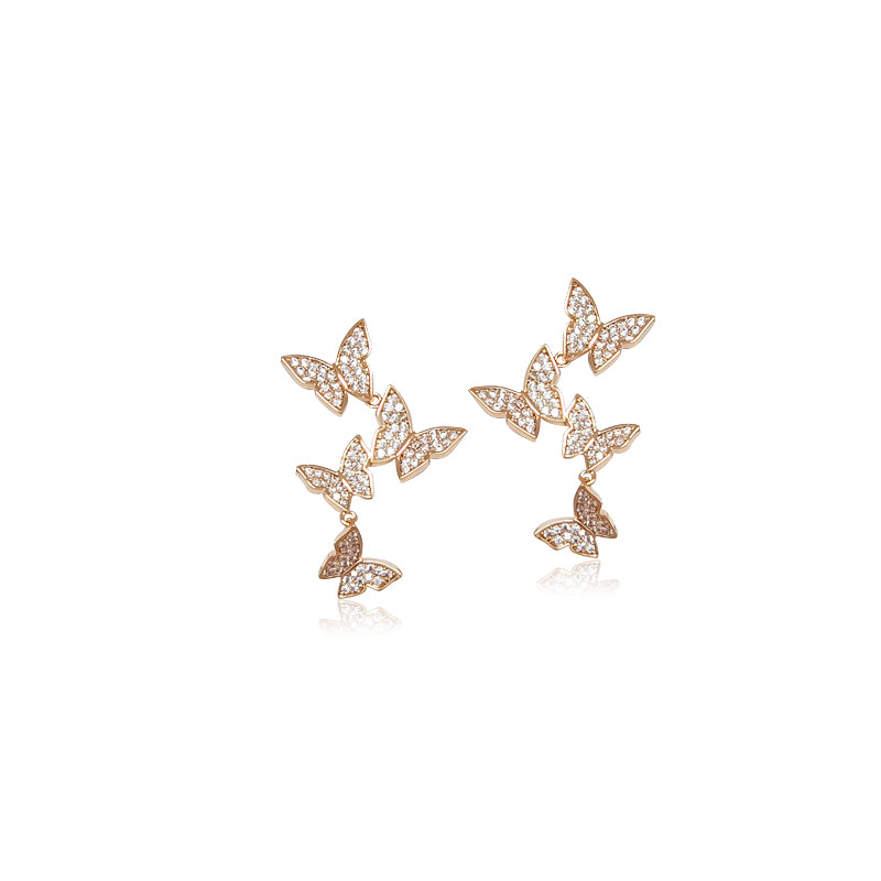 Butterfly Cubic Zirconia Earrings.