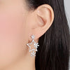 Star Cubic Zirconia Drop Earrings.