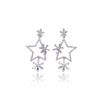 Star Cubic Zirconia Drop Earrings.