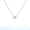 Interlocking Round Cubic Zirconia Necklace