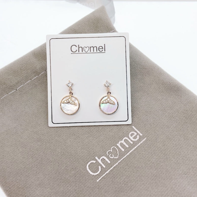 Mermaid Tail Mother of Pearl Earrings.