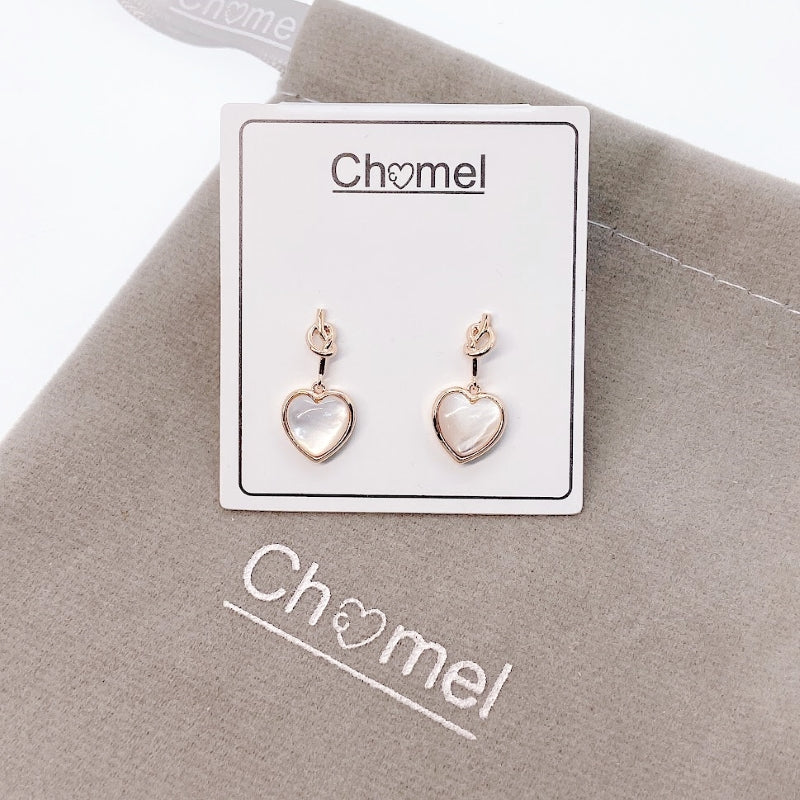 Heart Mother of Pearl Earrings.