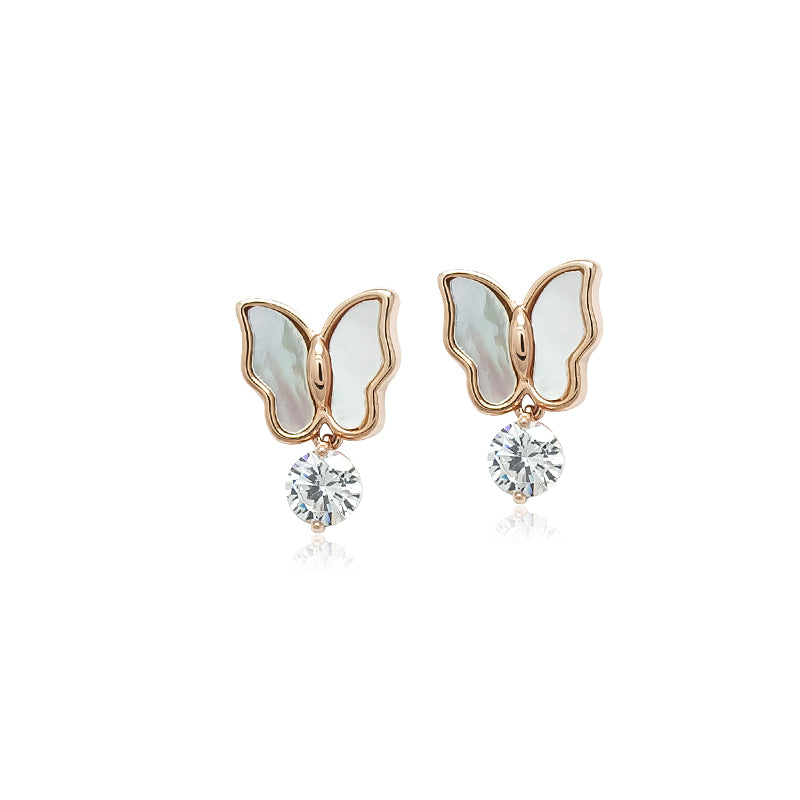 Butterfly Mother of Pearl Earrings.