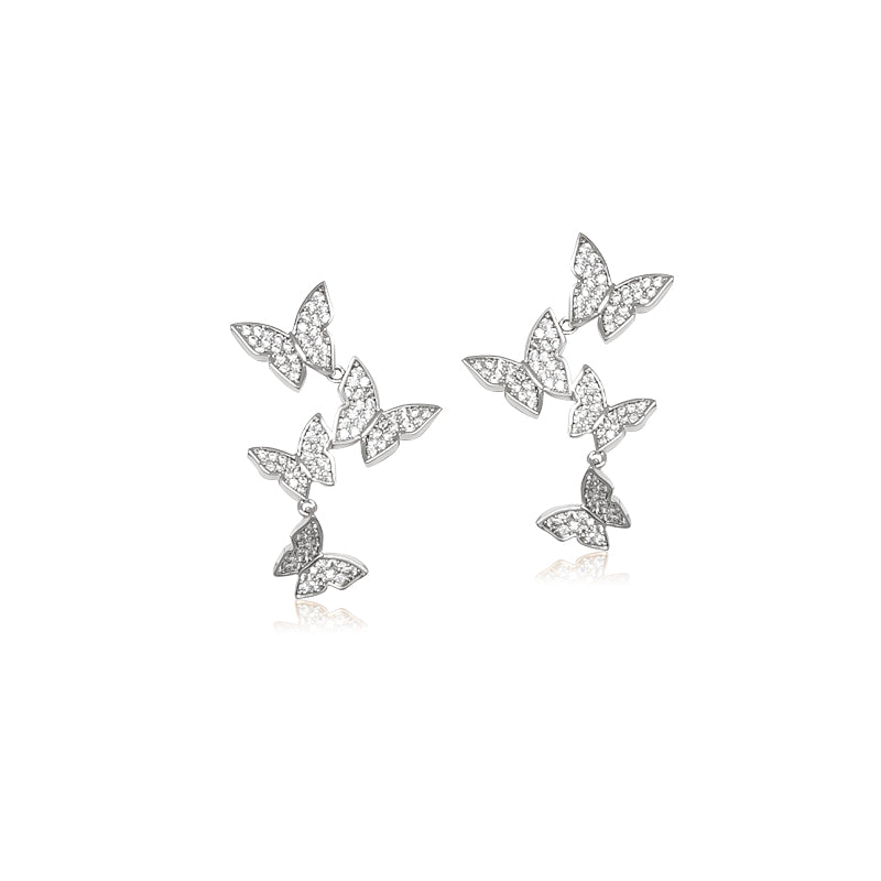Butterfly Cubic Zirconia Earrings.