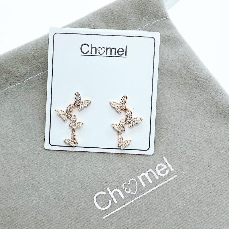 Butterfly Cubic Zirconia Earrings.