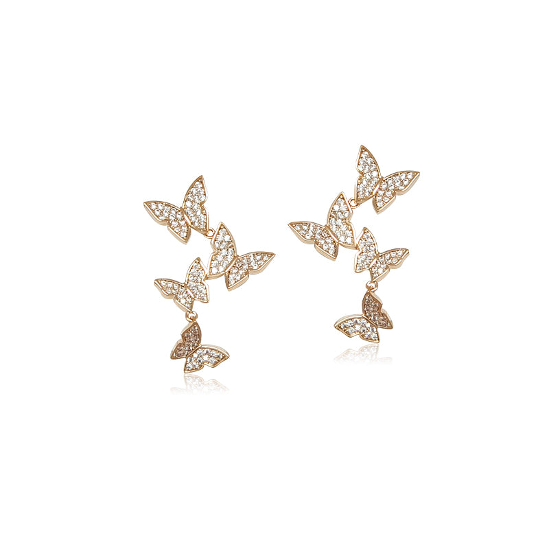 Butterfly Cubic Zirconia Earrings.