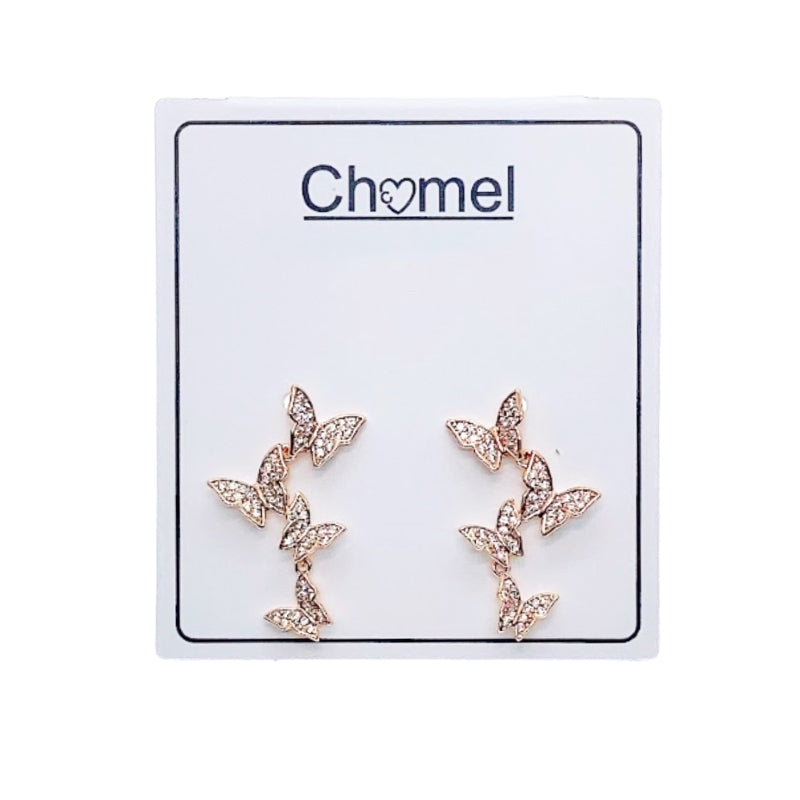 Butterfly Cubic Zirconia Earrings.