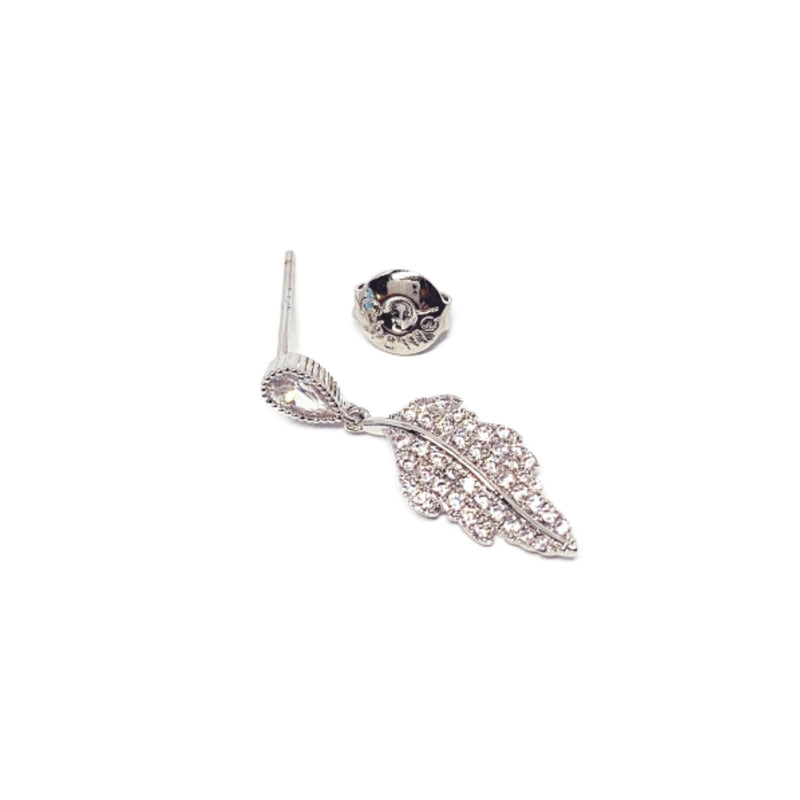 Leaf Cubic Zirconia Earrings.