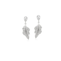 Leaf Cubic Zirconia Earrings.