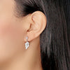 Leaf Cubic Zirconia Earrings.