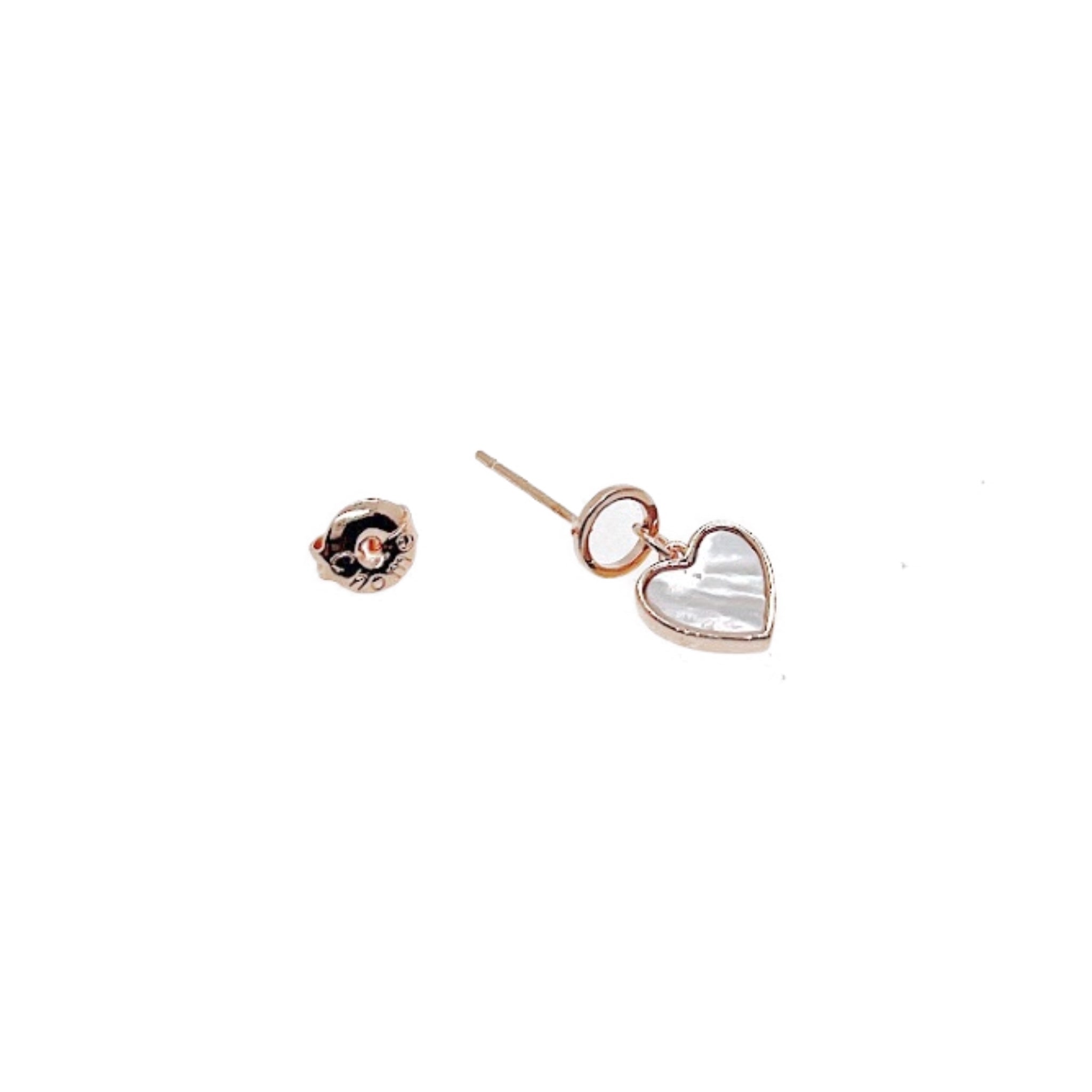 Heart Mother of Pearl Earrings - CHOMEL