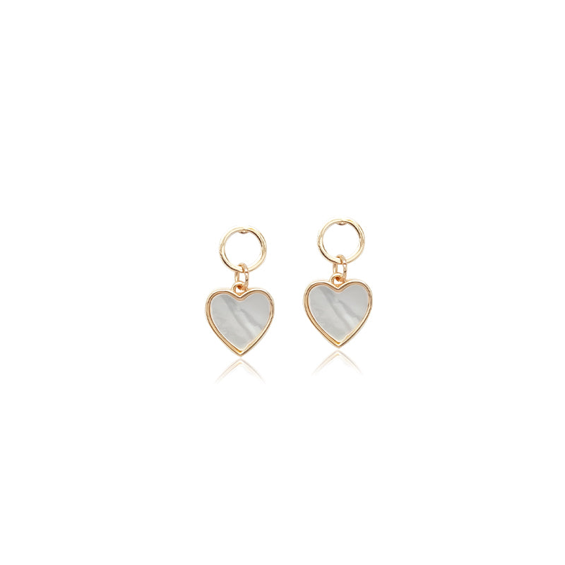 Heart Mother of Pearl Earrings - CHOMEL