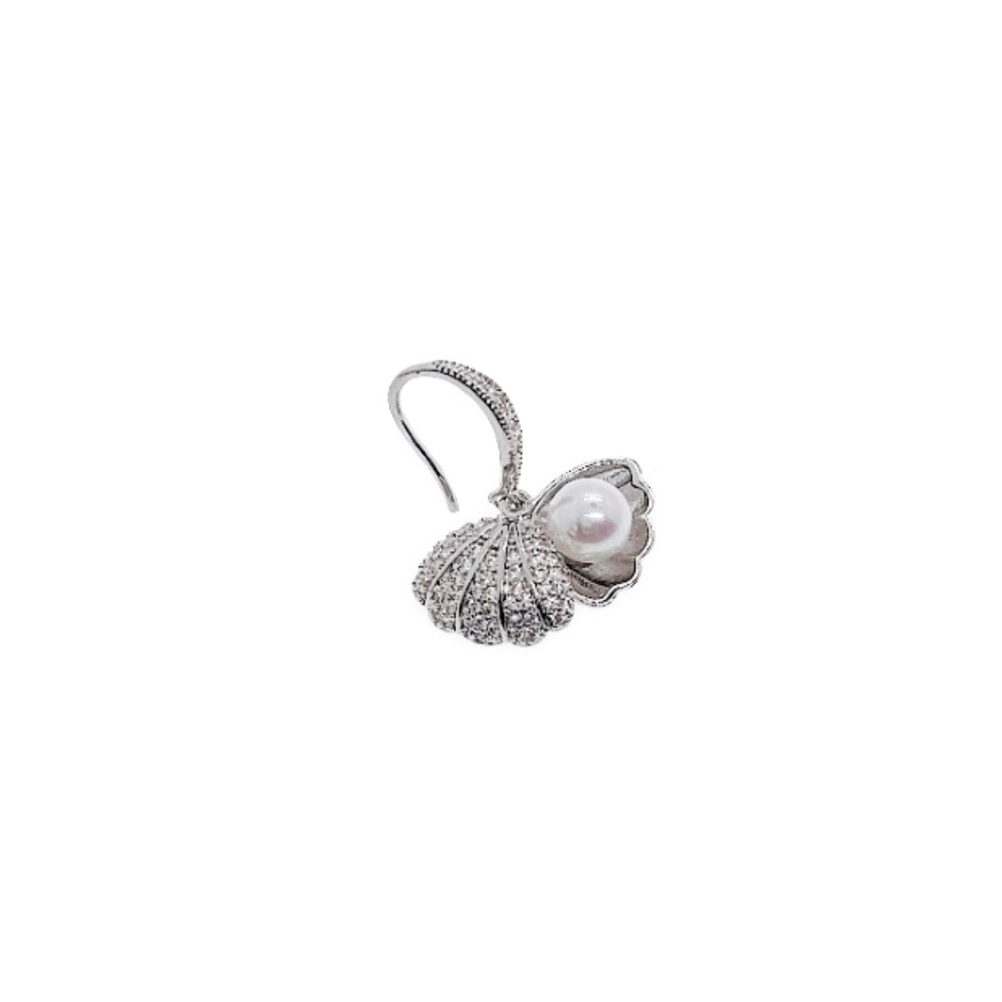 Shell Cubic Zirconia Earrings - CHOMEL