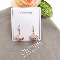Shell Cubic Zirconia Earrings - CHOMEL