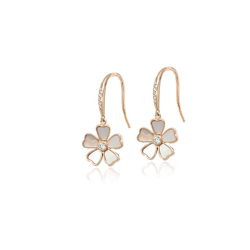 Flower Mother of Pearl Earrings.