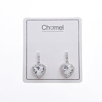 Heart Cubic Zirconia Earrings - CHOMEL