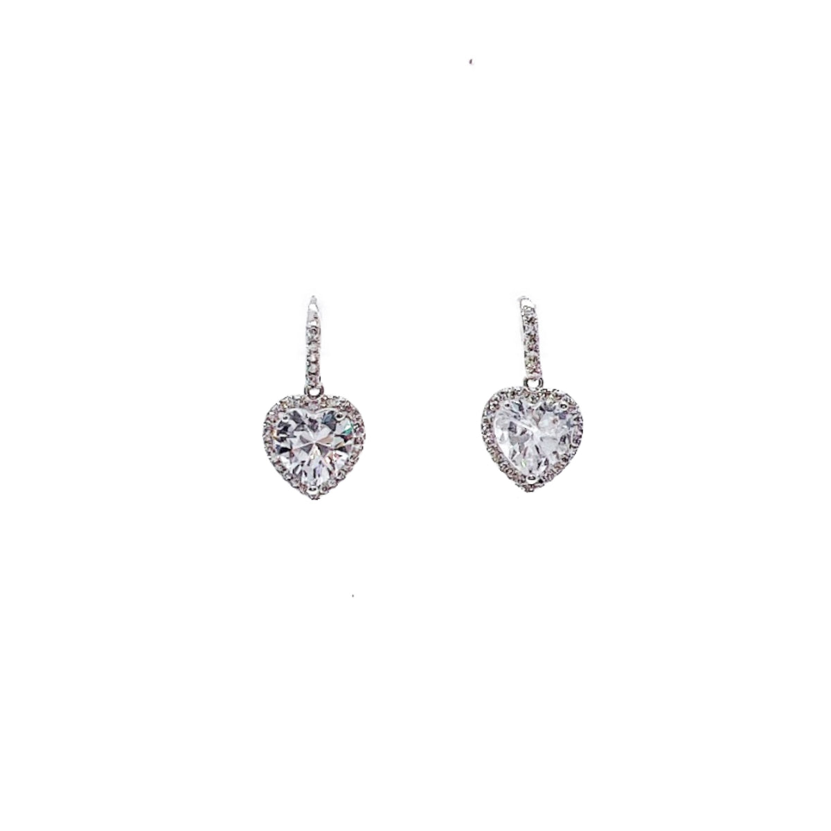 Heart Cubic Zirconia Earrings - CHOMEL