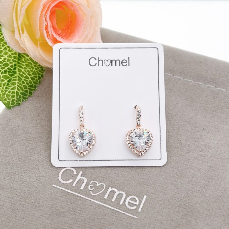 Cz heart hotsell earrings