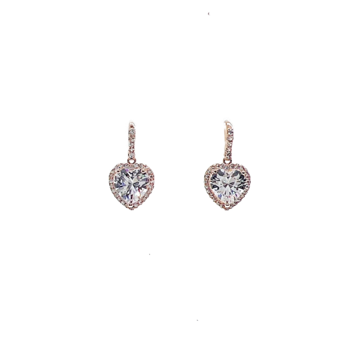 Heart Cubic Zirconia Earrings - CHOMEL