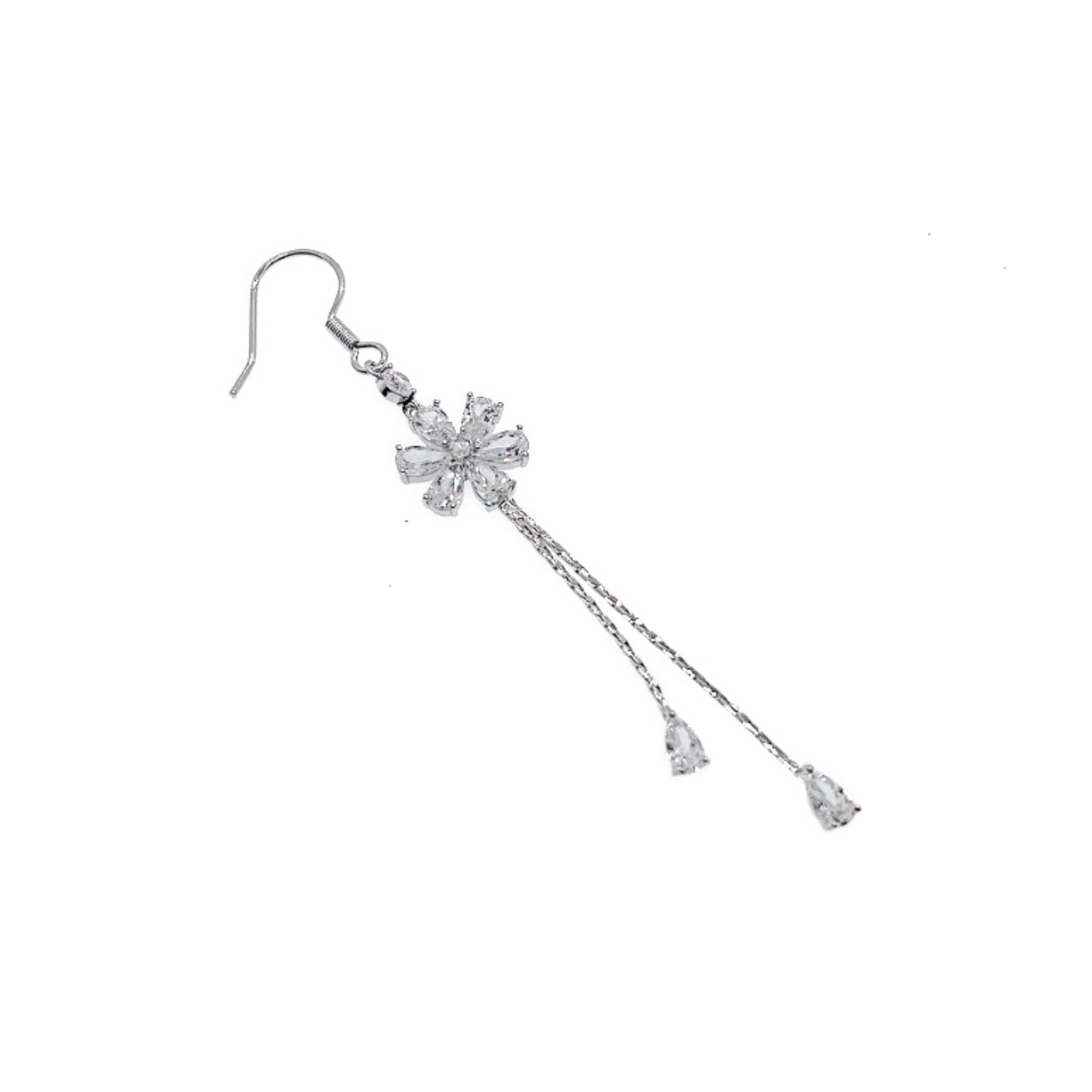 Flower Cubic Zirconia Earrings - CHOMEL