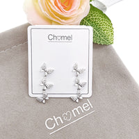 Butterfly Cubic Zirconia Earrings - CHOMEL