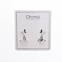 Butterfly Cubic Zirconia Earrings - CHOMEL